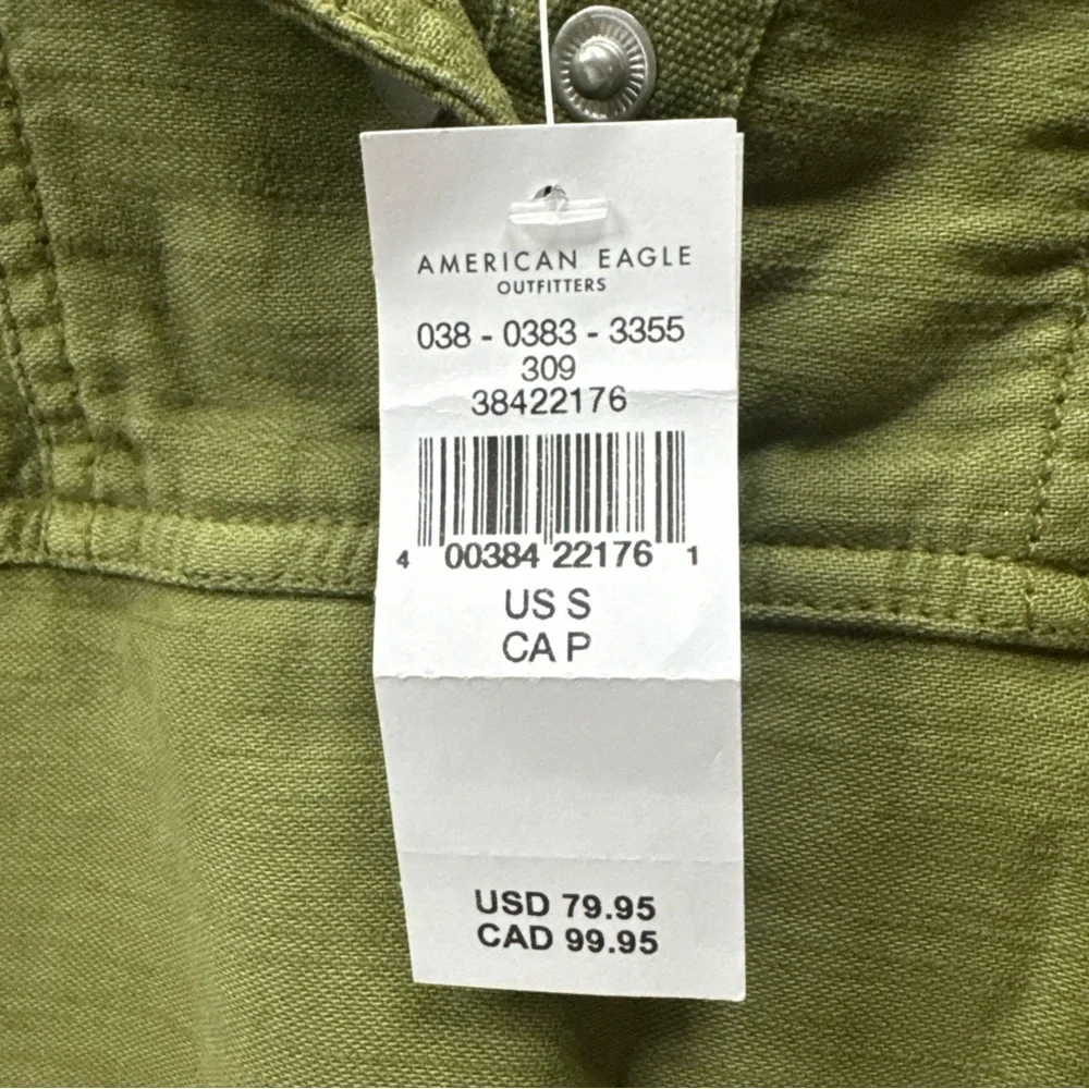 NWT American Eagle Outfitters Women's Small Green Hooded Army Military Jacket - Picture 4 of 6